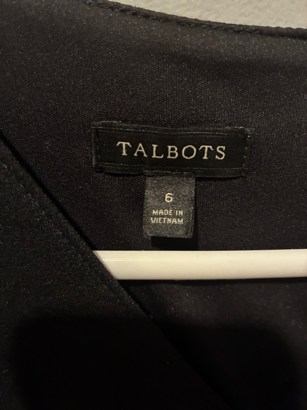Talbots Black Sleeveless V-Neck Midi Dress with Ruffle Hem - Picture 3 of 8